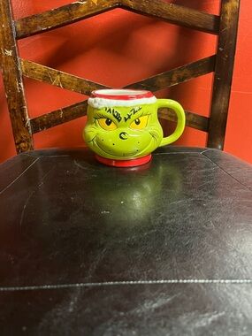 Grinch Face Ceramic Mug - Green